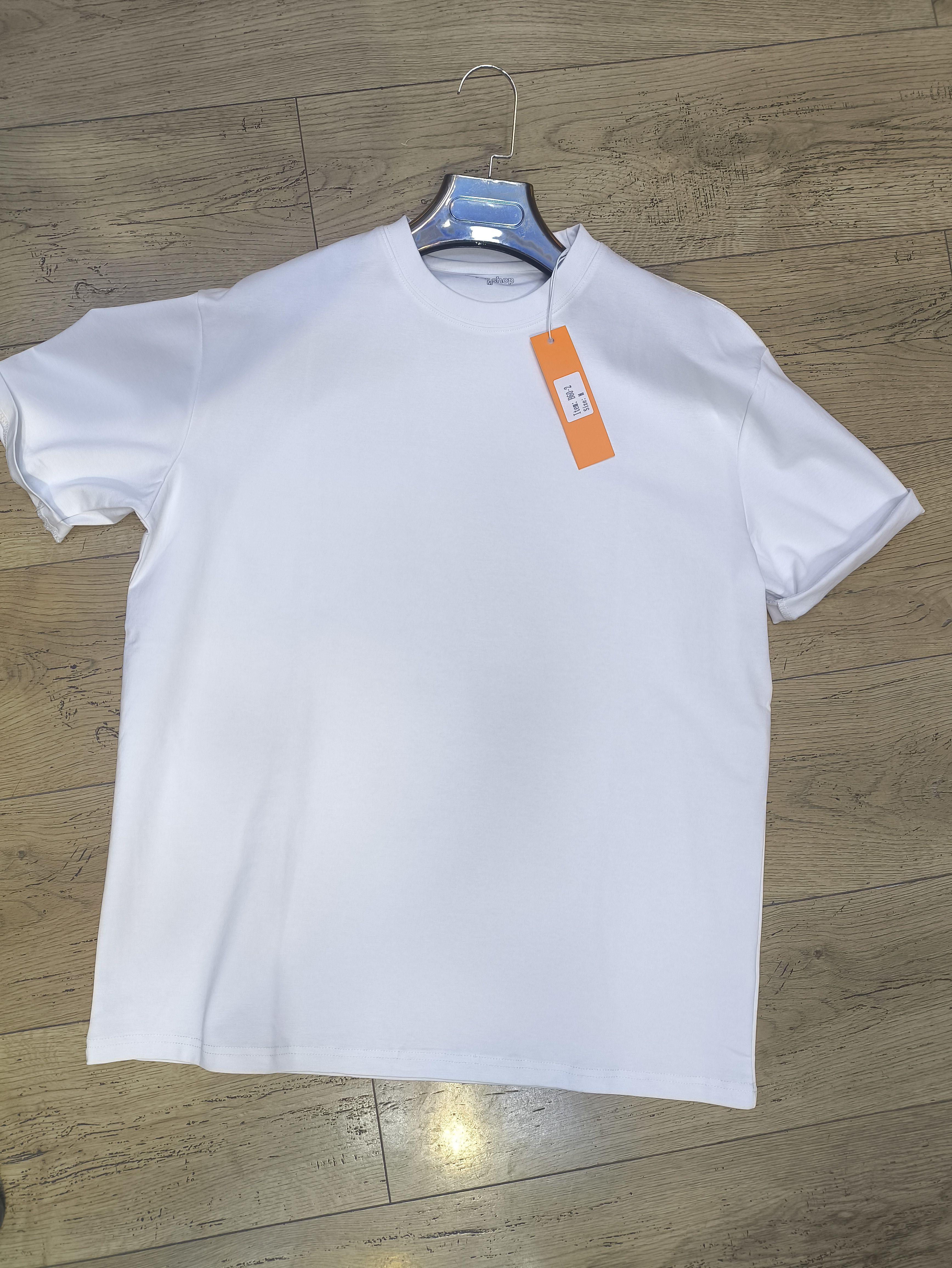 Plain White Crew Neck T-Shirt Short Sleeve Casual Top