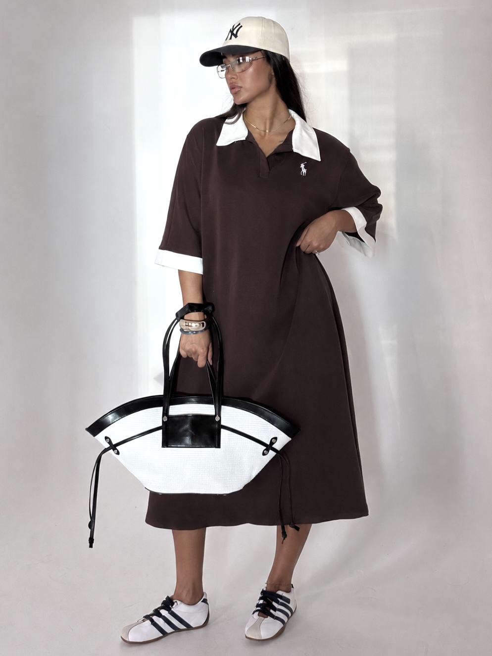 Women's Oshio-Style Autumn Shirt Dress, Oshio Weave, 3 Colors, Free Size, Smart-Casual