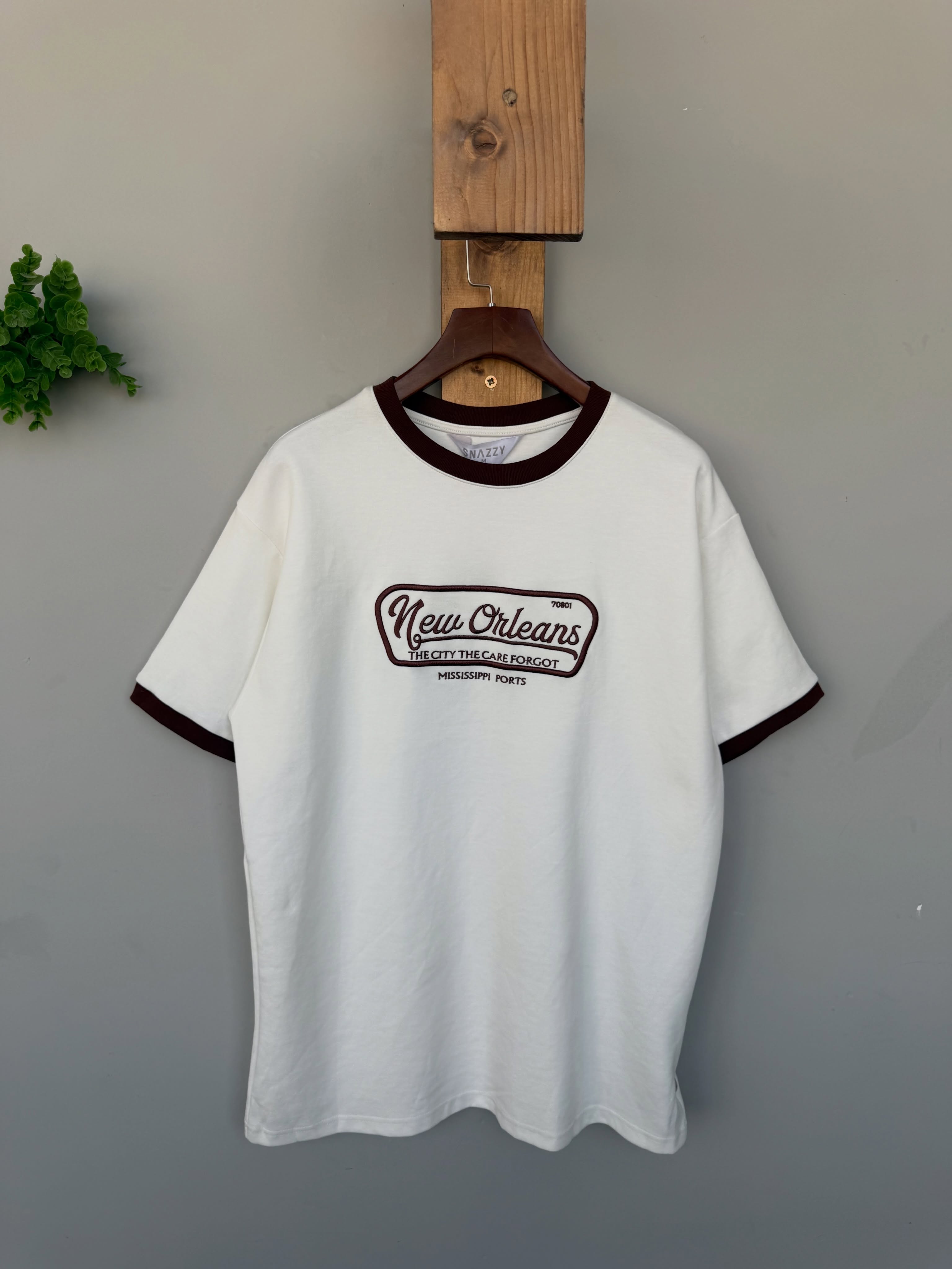 Oversized SNAZZY Owners Club Tee, White, Sizes S-XXL